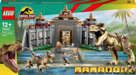LEGO Jurassic World Jurassic Park Bezoekerscentrum: T. rex & raptor aanval Set - 76961 van LEGO