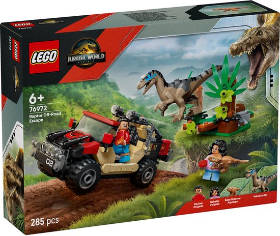 LEGO® Jurassic World Offroad Raptorontsnapping - 76972 van Merkloos