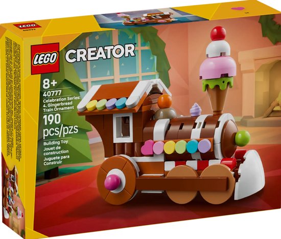 LEGO Kerst Creator 40777 Celebration Series: Gingerbread Train Ornament - Vieringenserie: peperkoektrein van Merkloos