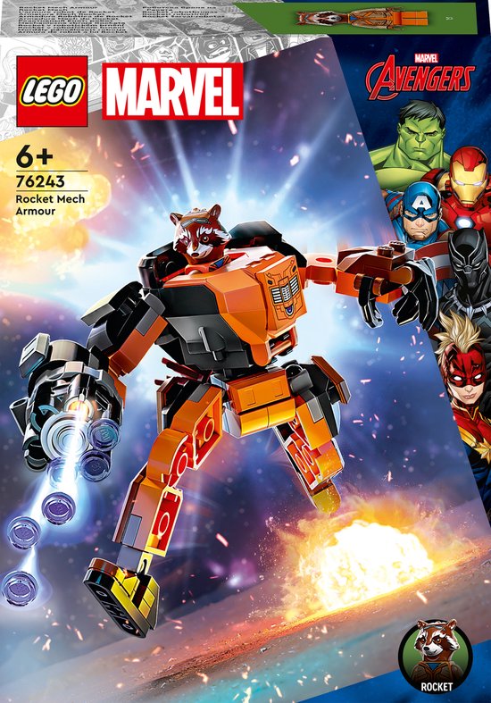 LEGO Marvel Avengers Marvel Rocket mechapantser - 76243 van LEGO