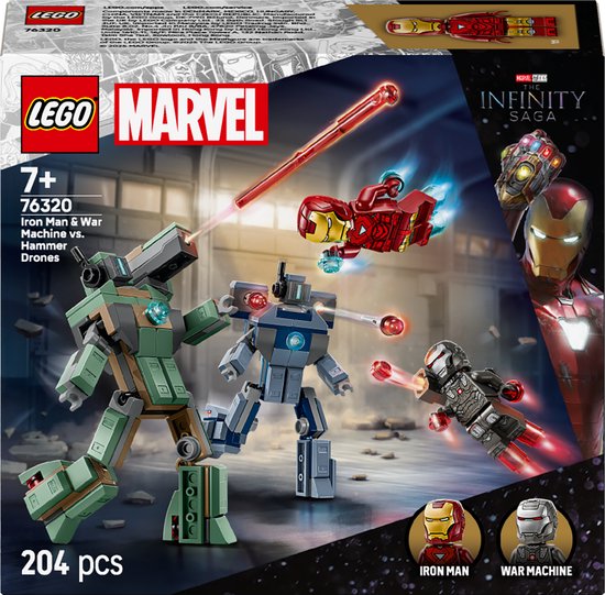 LEGO® ǀ Marvel Iron Man en War Machine vs. Hammer Drones - 76320 van LEGO
