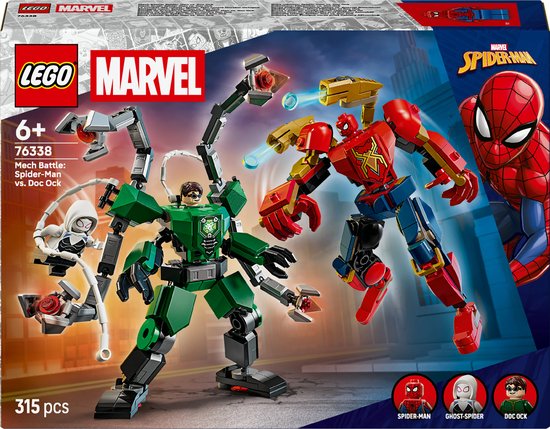 LEGO Marvel Mechaduel: Spider-Man vs. Doc Ock Superhelden - Bouwpakket voor Kinderen - 76338 van Merkloos