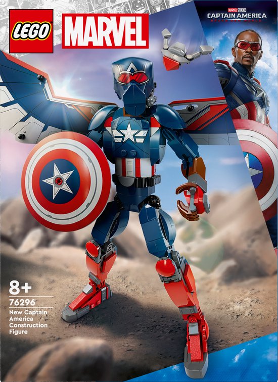 LEGO Marvel Nieuwe Captain America bouwfiguur - 76296 van LEGO
