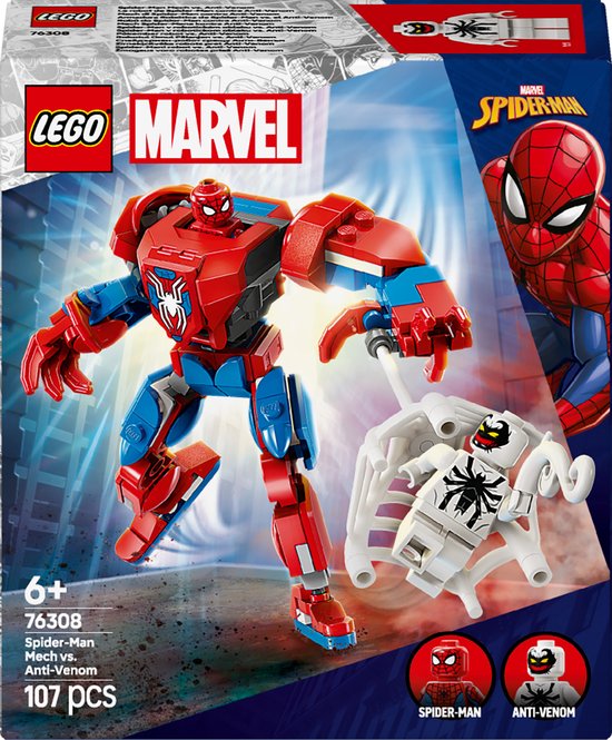 LEGO Marvel Spider-Man mecha vs. Anti-Venom - 76308 van LEGO
