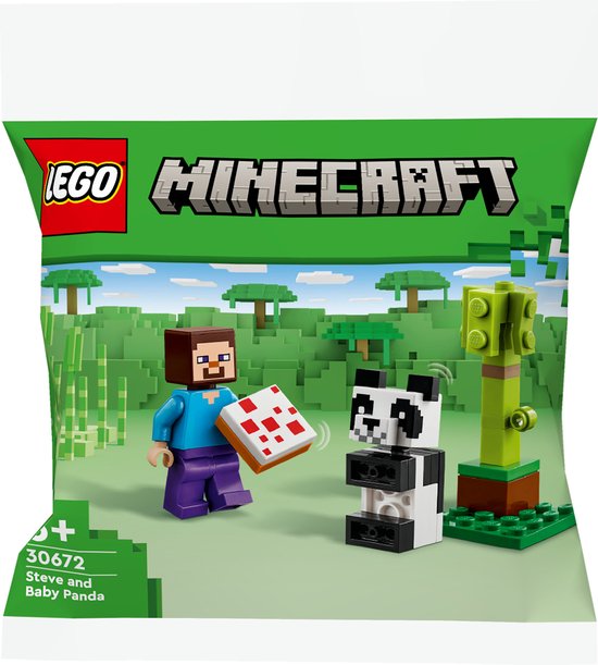 LEGO Minecraft 30672 - Steve en Babypanda (polybag) van LEGO