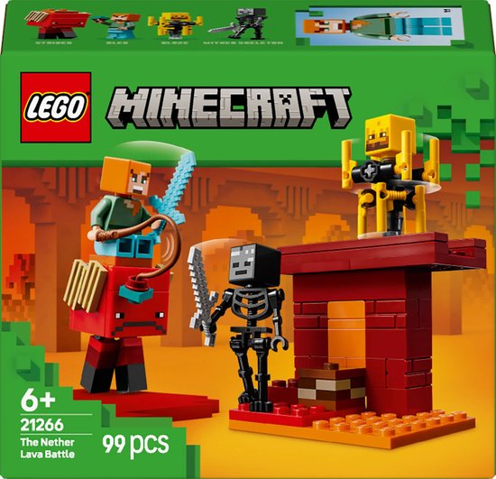 LEGO Minecraft De lavastrijd in de Nether voor kinderen - 21266 van LEGO
