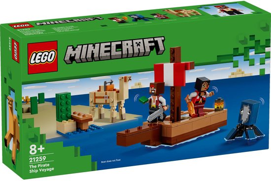 LEGO Minecraft® De piratenschipreis 21259 van Merkloos