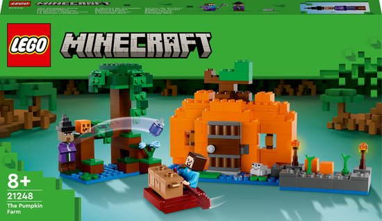 LEGO Minecraft De pompoenboerderij Speelgoed Boerderij Huis Halloween Set met Minifiguren - 21248 van LEGO