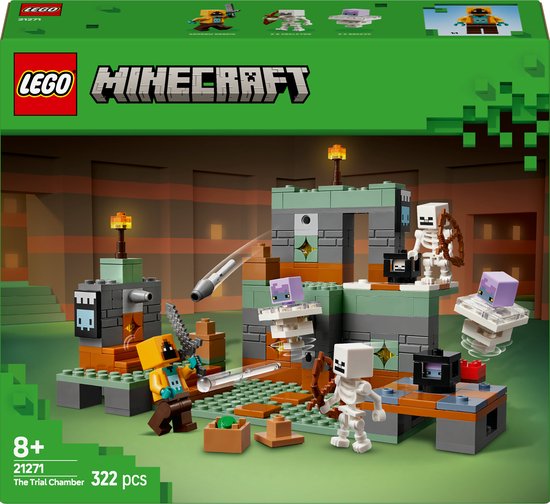 LEGO® Minecraft® De Trial Chamber Gamerset, Videogameset met Schat en Breeze Mob Figuur, Kinderspeelgoed met Skeletten, Cadeau voor Jongens en Meisjes Vanaf 8 jaar 21271 van LEGO