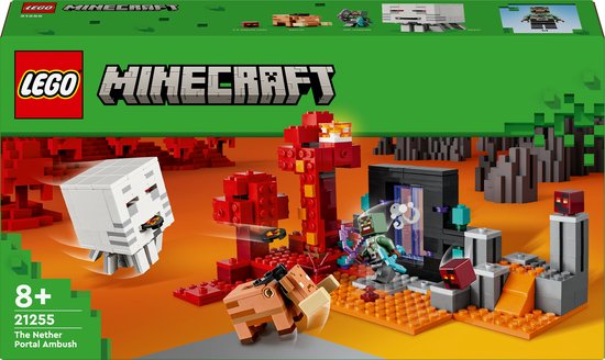 LEGO Minecraft Hinderlaag bij het Nether-portaal - 21255 van LEGO