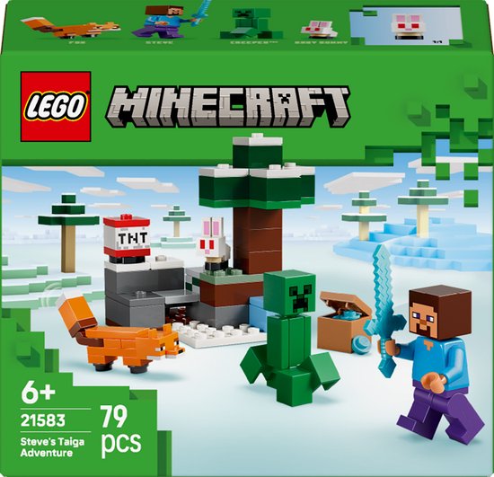 LEGO Minecraft Steve's Taiga-Avontuur Videogame Bouwpakket voor Kinderen - 21583 van LEGO