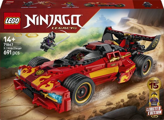 LEGO® NINJAGO® 15-jarig jubileum: X-1 Ninja Charger - Fantasierijke Bouwset voor tieners vanaf 14 jaar - 71867 van Merkloos