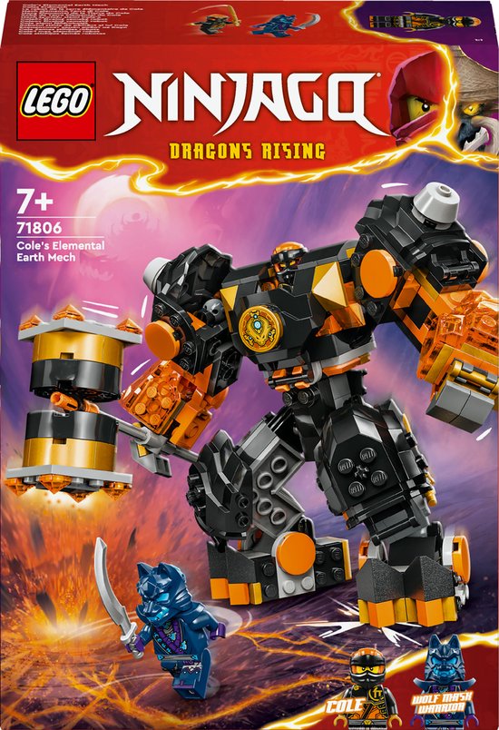 LEGO NINJAGO Cole's elementaire aardemecha - 71806 van LEGO