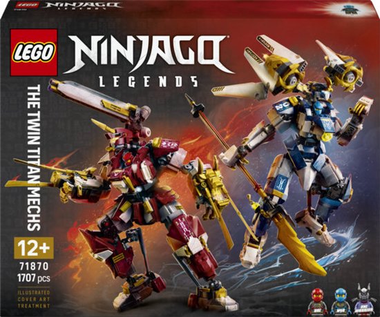 LEGO® NINJAGO® De Twee Torenhoge Mecha - Bouwspeelgoed voor Kinderen - Actiefiguren Geïnspireerd op NINJAGO Legends De Nacht Valt - Cadeau voor Jongens en Meisjes Vanaf 12 Jaar - 71870 van Merkloos