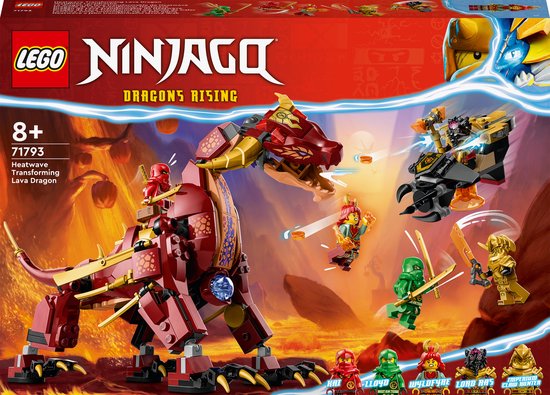 LEGO NINJAGO Heatwave Transformerende Lavadraak Draken Speelgoed - 71793 van LEGO