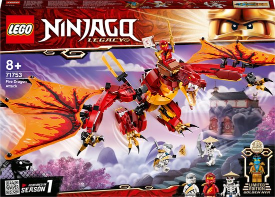 LEGO NINJAGO Legacy Vuurdraak Aanval - 71753 van Merkloos