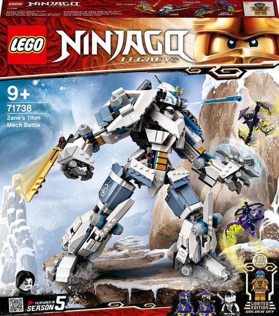 LEGO NINJAGO Legacy Zane’s Titanium Mecha Duel - 71738 van LEGO