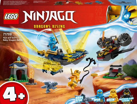 LEGO NINJAGO Nya en Arins babydrakenduel Draken Speelgoed - 71798 van LEGO