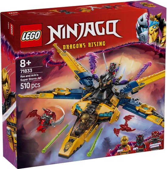 LEGO NINJAGO Ras en Arins superstormvliegtuig - 71833 van Merkloos