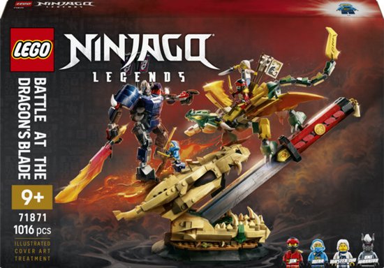 LEGO® NINJAGO® Strijd bij het Drakenzwaard Bouwset voor Kinderen Vanaf 9 Jaar - Displaymodel - Merchandise met Actiefiguren - Cadeautip voor Jongens en Meisjes - 71871 van Merkloos
