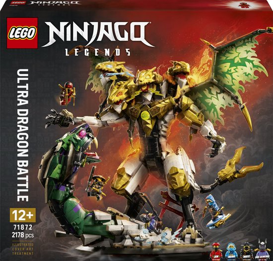 LEGO® NINJAGO® Ultra Drakenstrijd - Bouwspeelgoed voor Kinderen Vanaf 12 Jaar - Verstelbare Drakenfiguur - Creatieve Cadeautip voor Tienerjongens en -Meisjes - 71872 van Merkloos