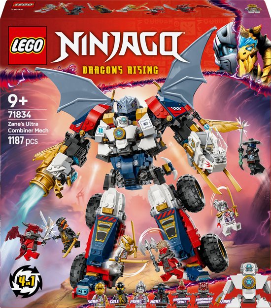 LEGO NINJAGO Zane's ultra-combomecha 4-in-1 71834 van LEGO