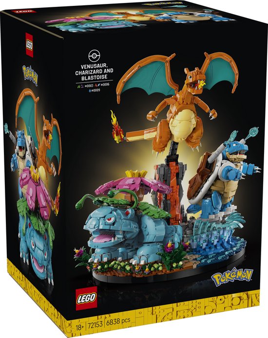 LEGO Pokémon Venusaur, Charizard en Blastoise - 72153 van Merkloos