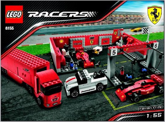 Lego Racers Ferrari F1 Pit - 8155 van LEGO