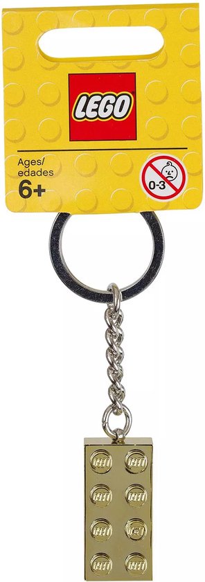 LEGO Sleutelhanger - Gouden Steentje met 2x4 noppen van LEGO