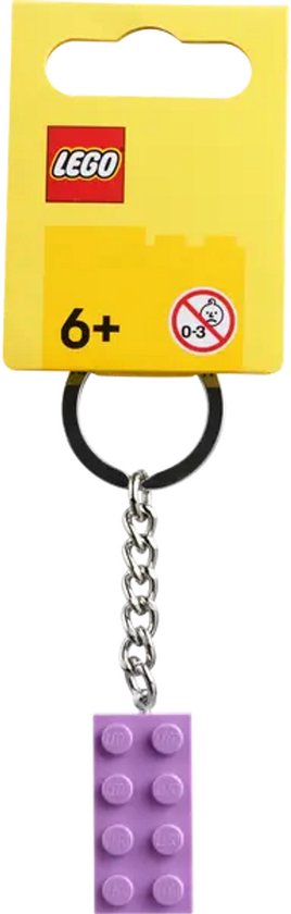 LEGO Sleutelhanger - Lavendel Paars Steentje - LEGO Blokje van LEGO