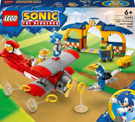 LEGO Sonic the Hedgehog Tails' werkplaats en Tornado vliegtuig - 76991 van LEGO