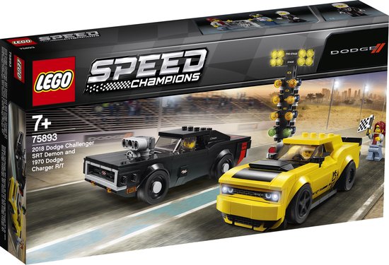 LEGO Speed Champions 2018 Dodge Challenger SRT Demon en 1970 Dodge Charger R/T - 75893 van LEGO