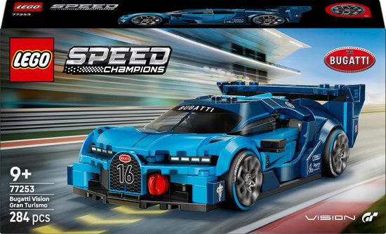 LEGO® Speed Champions Bugatti Vision Gran Turismo Hyper Sportauto Modelbouwset - Racewagen met 1 Minifiguur van een Coureur - Bouwset voor Kinderen Vanaf 9 Jaar - Cadeau voor Gamers - 77253 van Merkloos