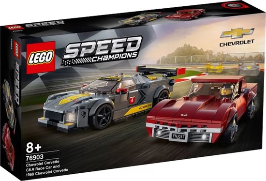 LEGO Speed Champions Chevrolet Corvette C8.R Racewagen en 1968 Chevrolet Corvette - 76903 van LEGO