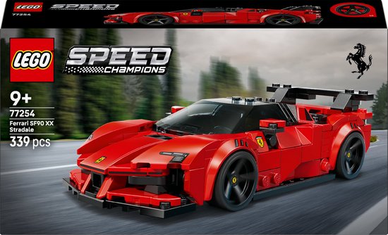 LEGO® Speed Champions Ferrari SF90 XX Stradale Sportauto - Autobouwset met 1 Minifiguur van een Coureur - Ferrari Merchandise - Bouwset voor Kinderen Vanaf 9 Jaar - Cadeautip - 77254 van Merkloos