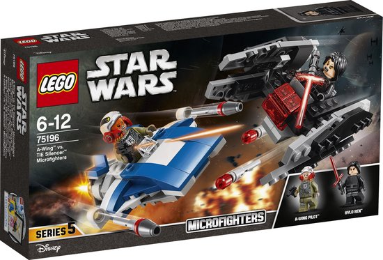 LEGO Star Wars A-wing vs. TIE Silencer Microfighters - 75196 van LEGO