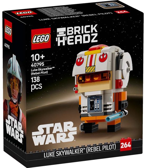 LEGO Star Wars BrickHeadz 40795 - Luke Skywalker (Rebel Pilot) van LEGO
