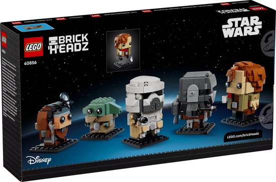 LEGO Star Wars Brickheadz 40856 - De Mandalorian en Grogu: bondgenoten en schurken van Merkloos