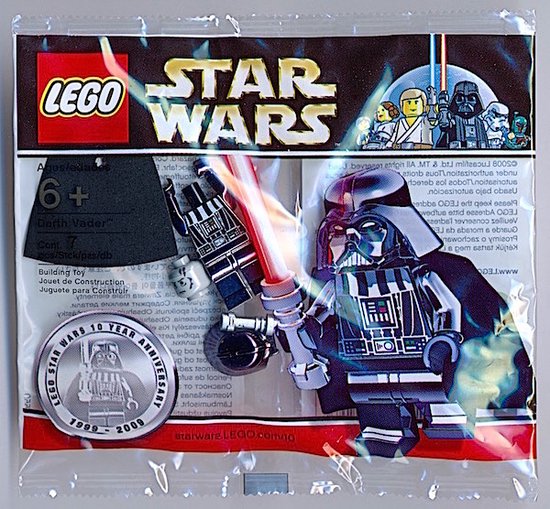 Lego star wars Darth Vader 10 Year Anniversary Promotional Minifigure polybag van LEGO