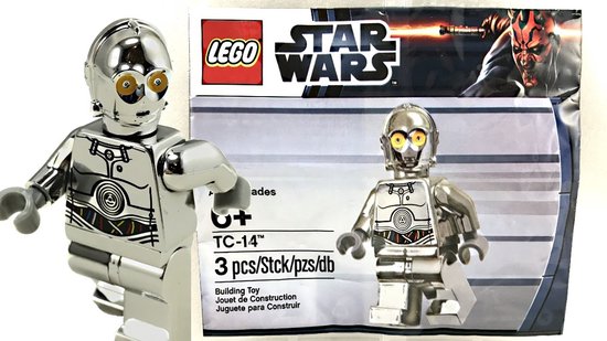 Lego Star Wars TC-14 droid chrome silver exclusief figuur 5000063 van LEGO