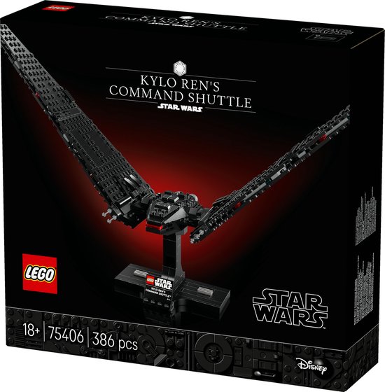 LEGO® Star Wars: The Force Awakens™ Kylo Rens Command Shuttle, Bouwbare Modelset van Ruimteschip, Voertuigset voor Verzamelaars, Creatief Cadeau voor Volwassen Fans 75406 van LEGO