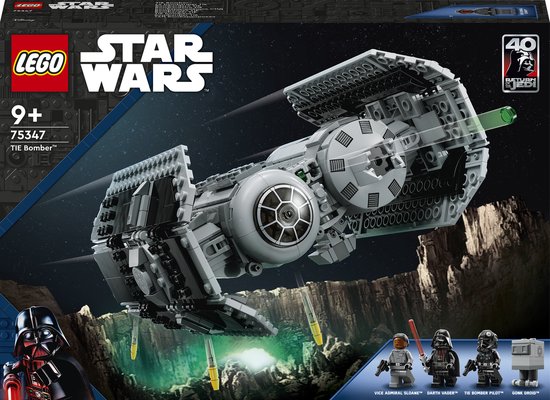 LEGO Star Wars TIE Bomber, Starfighter Modelbouwset met Darth Vader en Gonk Droid - 75347 van LEGO