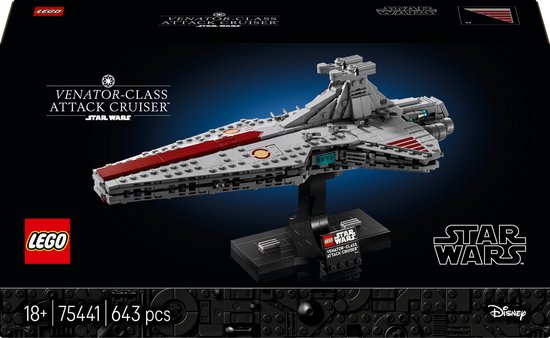 LEGO Star Wars Venator-Class Attack Cruiser - Bouwpakket voor Volwassenen en Decoratie - 75441 van Merkloos