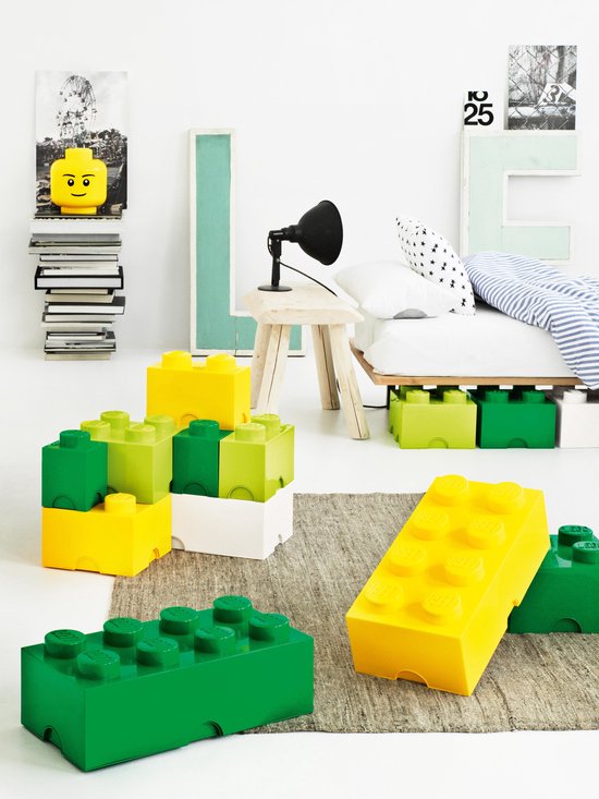 Lego Storage Brick - Rond - 12,5 cm x 12,5 cm x 18 cm - Lime Groen van LEGO