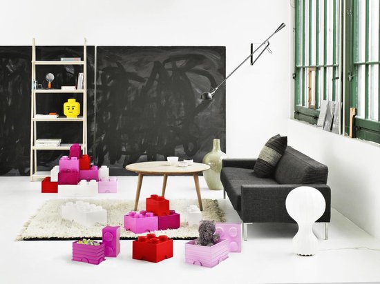 Lego Storage Brick - Rond - 12,5 cm x 12,5 cm x 18 cm - Roze van LEGO