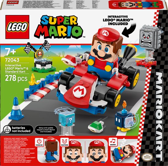 LEGO® Super Mario™: Mario Kart™ – Interactieve LEGO® Mario™ en Standaardkart - 72043 van LEGO