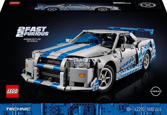 LEGO® Technic 2 Fast 2 Furious Nissan Skyline GT-R (R34) Auto - 42210 van LEGO