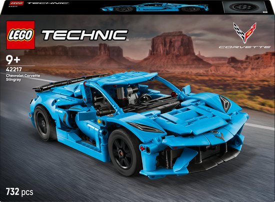 LEGO® Technic Chevrolet Corvette Stingray – Blauw Modelauto, Speelgoed voor Kinderen, Voertuigcadeau voor Jongens en Meisjes Vanaf 9 jaar 42217 van LEGO