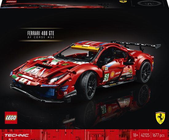 LEGO Technic Ferrari 488 GTE AF Corse #51 - 42125 van LEGO