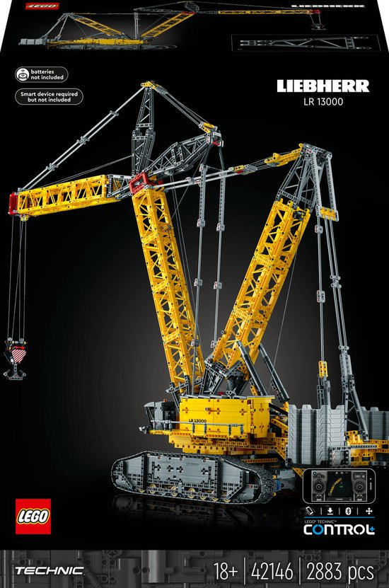 LEGO Technic Liebherr Rupsbandkraan LR 13000 Kraan met Afstandsbediening voor Volwassenen - 42146 van LEGO